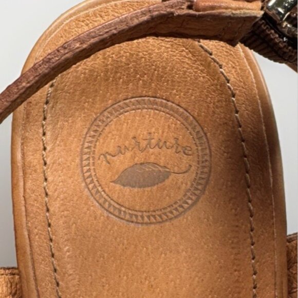 (9) NUTURE Harrpper Decorative LEATHER Sandals w/ 2.5" Cork Wedge Heels - Picture 5 of 8